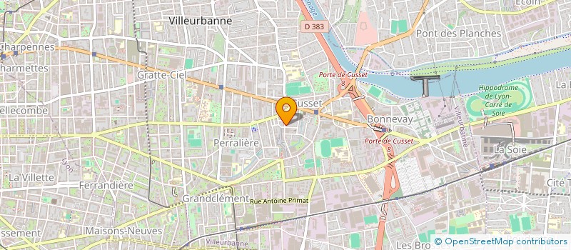 localisation de l'entreprise ENTRAI'DONS-NOUS (ETD)  VILLEURBANNE