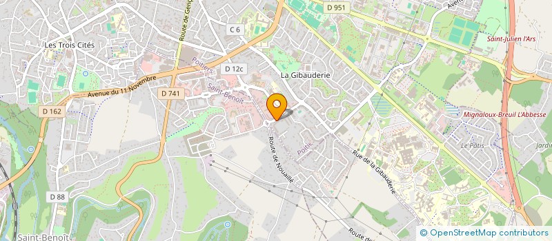 localisation de l'entreprise ENTRAIDE DES PERSONNES ACCUEILLIES A LA PROTECTION DE L ENFANCE DU DEPARTEMENT DE LA VIENNE  POITIERS
