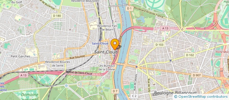 localisation de l'entreprise ENTRAIDE NATIONALE à SAINT-CLOUD