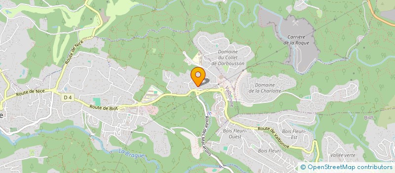 localisation de l'entreprise ENTRAIDE PACA à VALBONNE