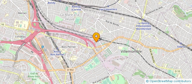 localisation de l'entreprise ENTRAIDE SERVICES & LOISIRS à VILLEMOMBLE