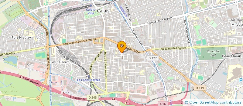 localisation de l'entreprise ENTRAIDE SOCIALE MUTUALISTE COTE D'OPALE à CALAIS