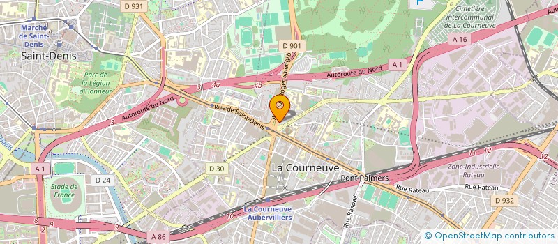 localisation de l'entreprise ENTRAIDE SOLIDARITE PAR SPORT (ESS) à LA COURNEUVE