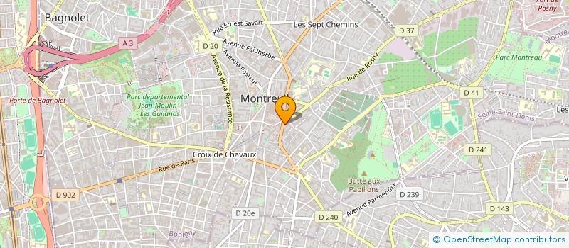 localisation de l'entreprise ENTRATEL SERVICES à MONTREUIL