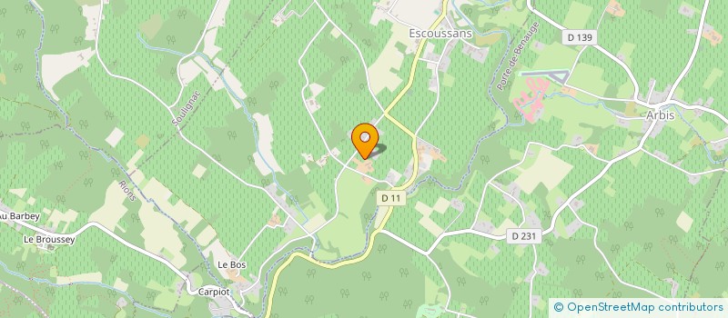 localisation de l'entreprise ENTRE 2 DANSES  ESCOUSSANS