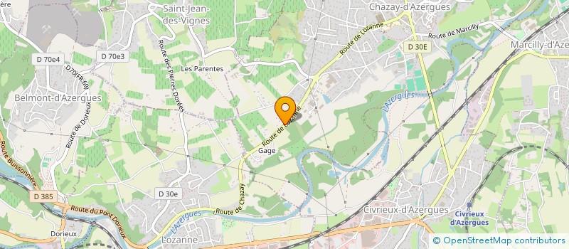 localisation de l'entreprise ENTRE  CHAZAY-D'AZERGUES
