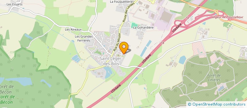 localisation de l'entreprise ENTRE ART ET VIE   AU FIL DE SOI  SAINT-LEGER-DE-LINIERES