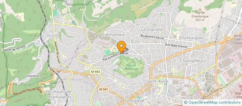 localisation de l'entreprise ENTRE CIEL ET TERRE  CLERMONT-FERRAND