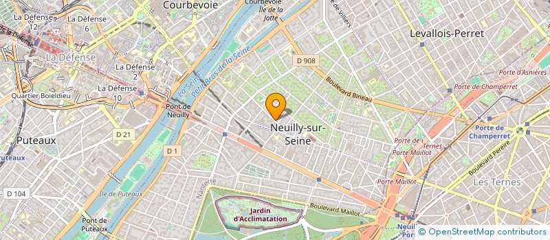 localisation de l'entreprise ENTRE COUR ET JARDIN à NEUILLY-SUR-SEINE