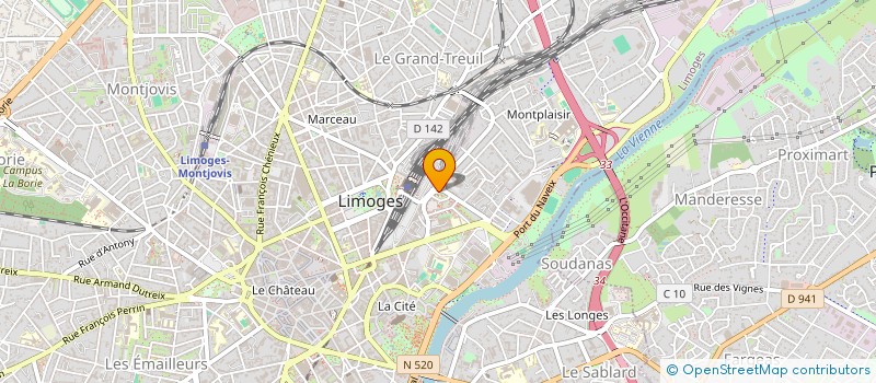 localisation de l'entreprise ENTRE DEUX à LIMOGES