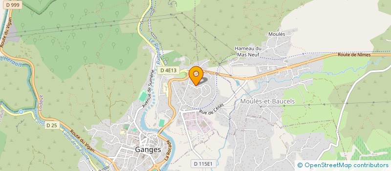 localisation de l'entreprise ENTRE DEUX AVERSES  GANGES