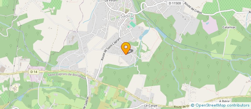localisation de l'entreprise ENTRE DEUX MERS FROID ET CLIMATISATION à SADIRAC