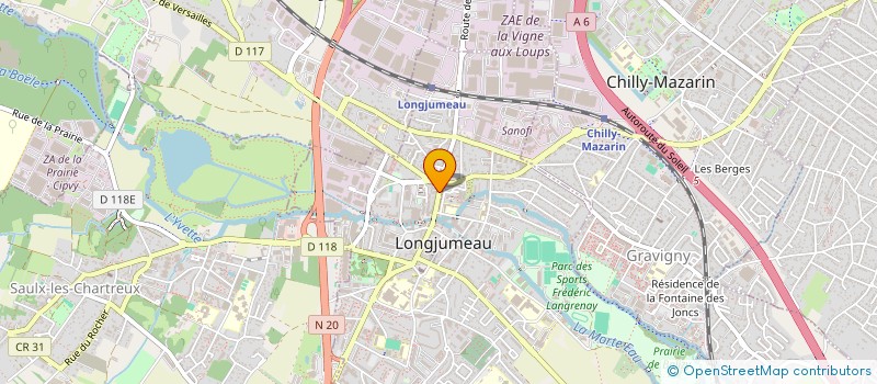 localisation de l'entreprise ENTRE ELLES ET MOI à LONGJUMEAU