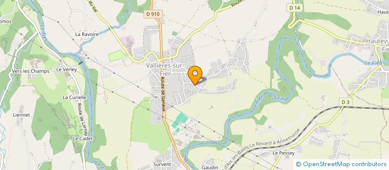 localisation de l'entreprise ENTRE FIER ET USSES TAXI  VALLIERES-SUR-FIER