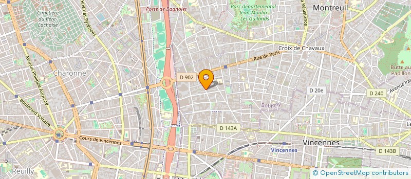 localisation de l'entreprise ENTRE FRANCAISE PEINTURE & BAT à MONTREUIL