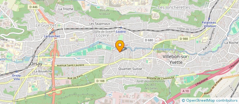 localisation de l'entreprise ENTRE GUILLEMETS à VILLEBON-SUR-YVETTE