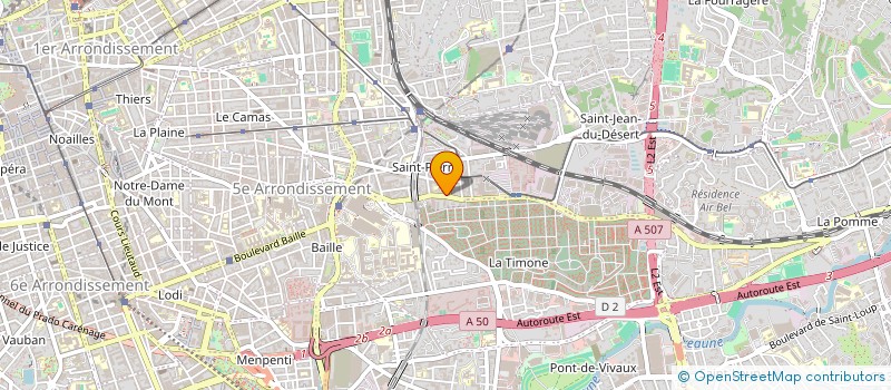 localisation de l'entreprise ENTRE HENRI JOURDAN ET CIE à MARSEILLE