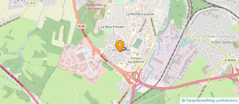localisation de l'entreprise ENTRE L'EST ET L'OUEST à CHARLEVILLE-MEZIERES
