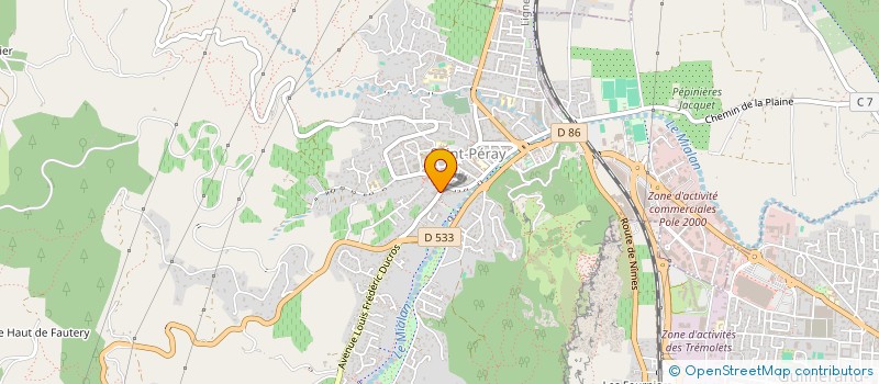localisation de l'entreprise ENTRE LA GRAPPE ET LE FROMAGE à SAINT-PERAY