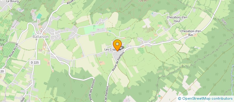 localisation de l'entreprise ENTRE LAC ET MONTAGNES  BALLAISON