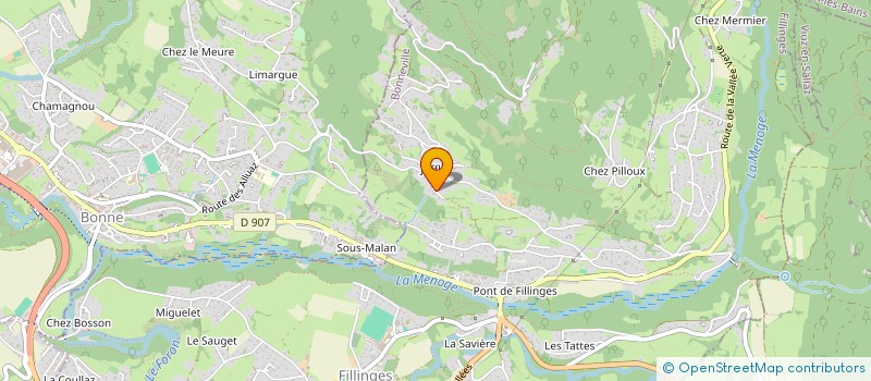 localisation de l'entreprise ENTRE LACS ET MONTAGNES  FILLINGES