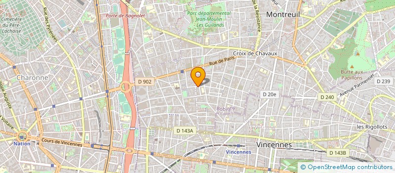 localisation de l'entreprise ENTRE LES PRISES à MONTREUIL