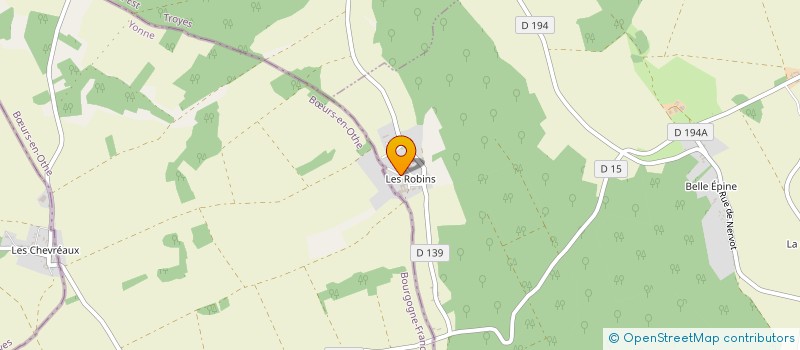 localisation de l'entreprise ENTRE LES VIGNES  SAINT-MARDS-EN-OTHE