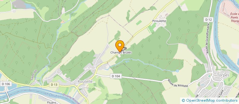 localisation de l'entreprise ENTRE LOUE ET DOUBS  OSSELLE-ROUTELLE