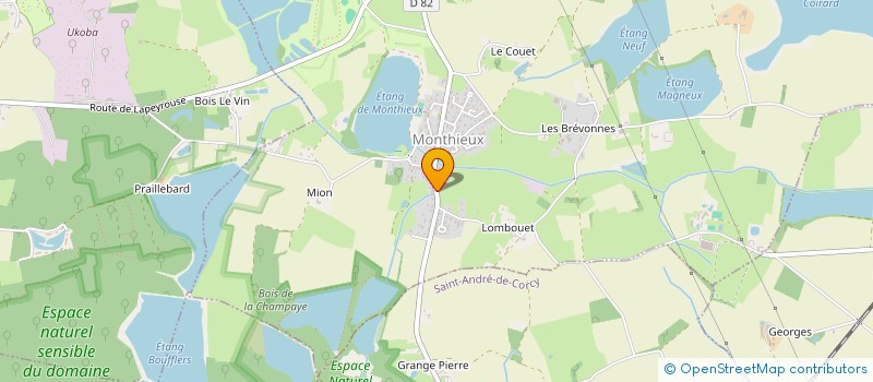 localisation de l'entreprise ENTRE NOS MAINS  MONTHIEUX