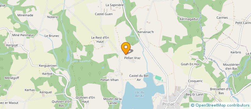 localisation de l'entreprise ENTRE SOINS à PRIZIAC