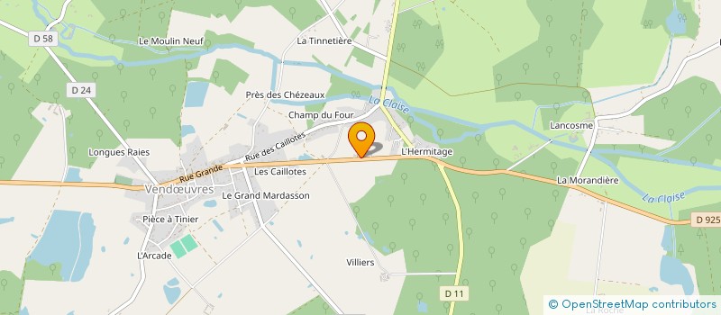 localisation de l'entreprise ENTRE TERRE ET EAU à VENDŒUVRES