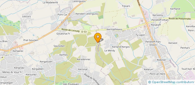 localisation de l'entreprise ENTRE TERRE ET MER 29120  PONT L ABBE