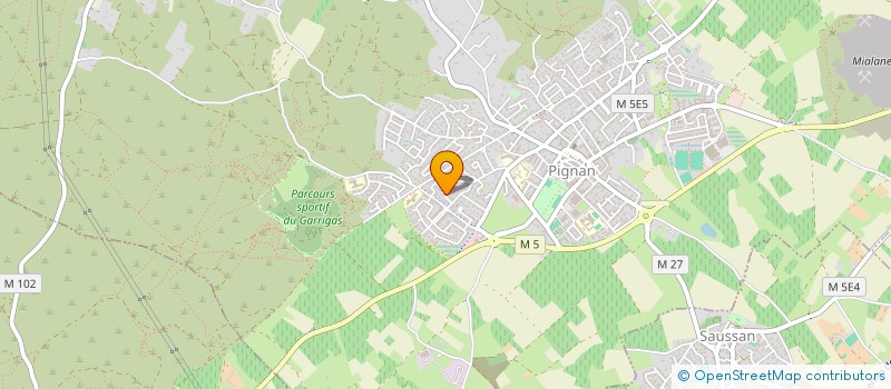 localisation de l'entreprise ENTRE VIGNES ET GARRIGUE à PIGNAN