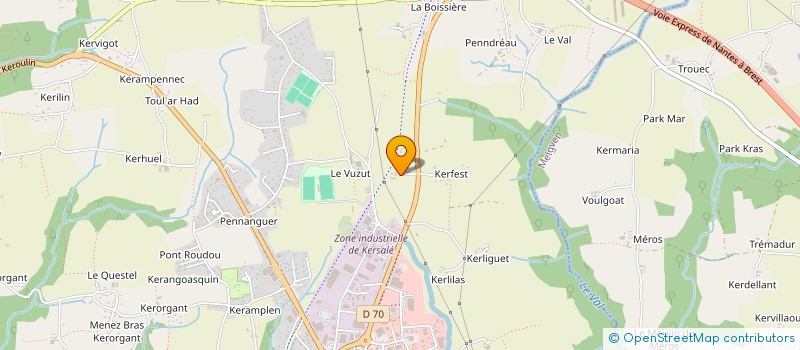 localisation de l'entreprise ENTRE VILLE ET CAMPAGNE  CONCARNEAU