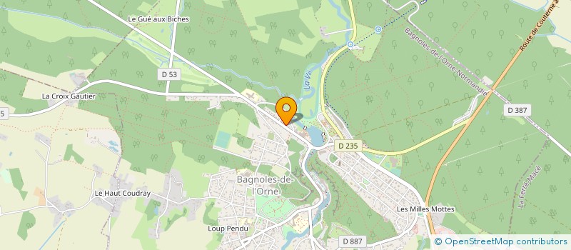localisation de l'entreprise ENTRE VILLE ET JARDIN à BAGNOLES-DE-L'ORNE-NORMANDIE