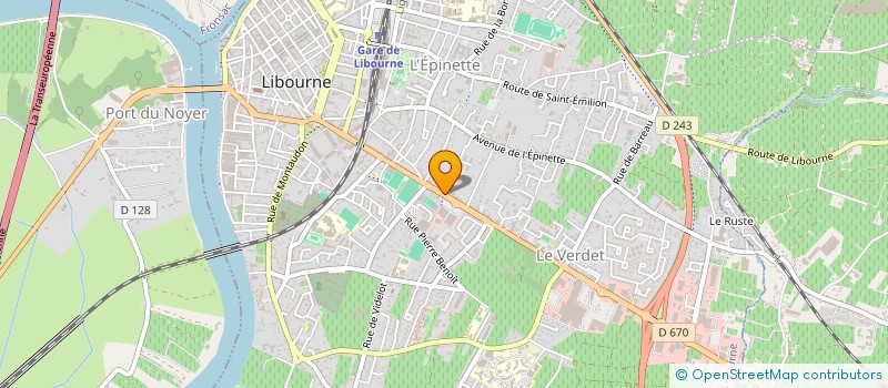 localisation de l'entreprise ENTRE VUES OPTIQUES à LIBOURNE