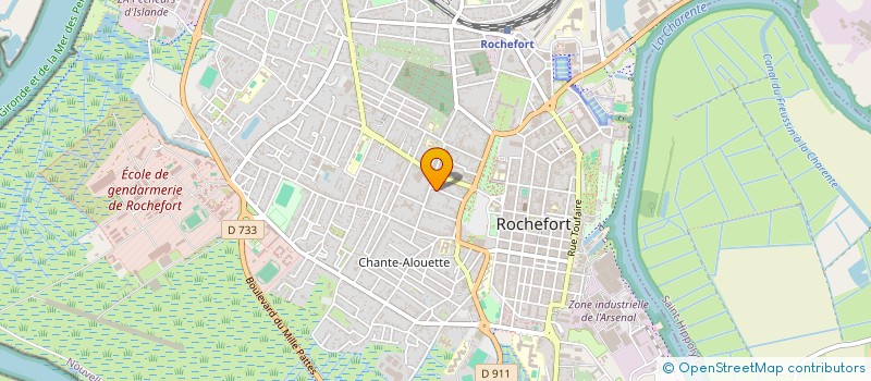 localisation de l'entreprise ENTRECHATS 17 à ROCHEFORT