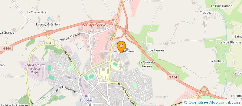 localisation de l'entreprise ENTRECHATS DANSE à LOUDEAC