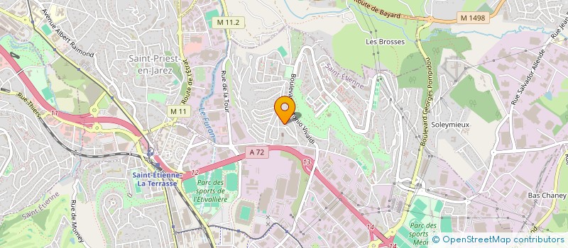 localisation de l'entreprise ENTRECOTE CHAUDE  SAINT-ETIENNE