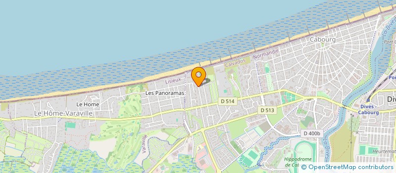 localisation de l'entreprise ENTREP ARTISAN PEINT MASSON PERE ET FILS  CABOURG