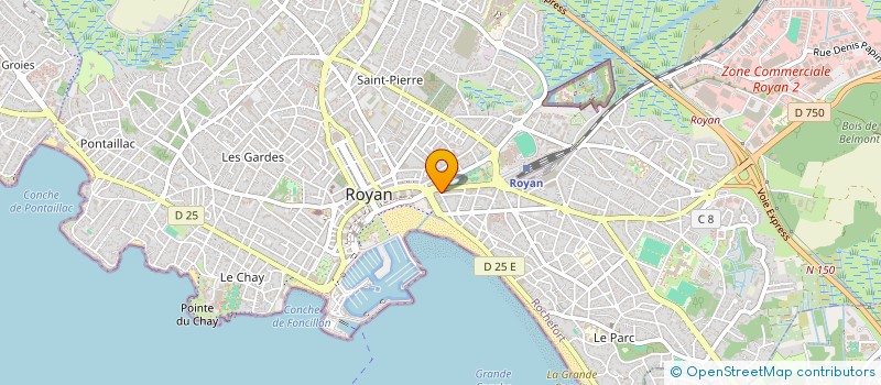 localisation de l'entreprise ENTREP DE TRAVAUX PUBLICS COTE DE BEAUTE à ROYAN