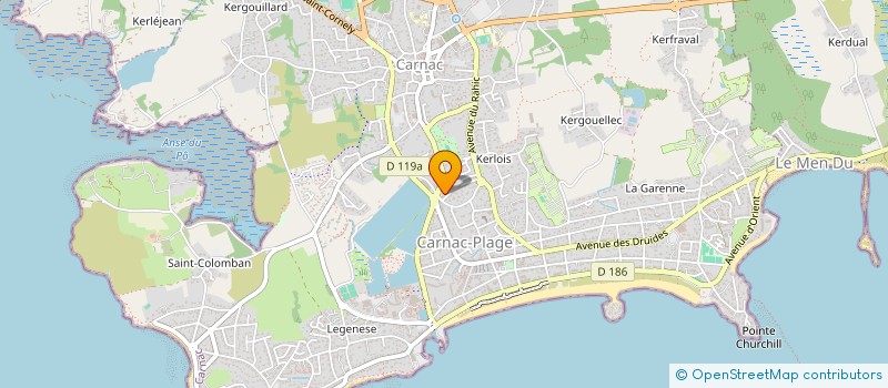 localisation de l'entreprise ENTREP GENERAL BAT INDUSTRIEL INDIVIDUEL  CARNAC