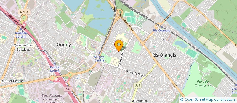 localisation de l'entreprise ENTREP GENERAL BATIMENT TOUS CORPS ETATS  RIS-ORANGIS