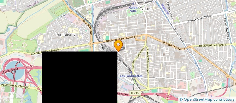 localisation de l'entreprise ENTREP SANITAIRE CHAUFFAGE TUYAUTERIE à CALAIS