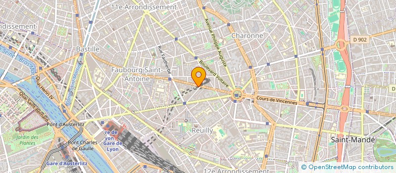 localisation de l'entreprise ENTREP TRAVAUX ELECTRICITE RENOVATION à PARIS 12