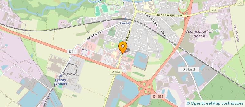 localisation de l'entreprise ENTREP TRAVAUX PUBLICS DURRENWAECHTER à CERNAY