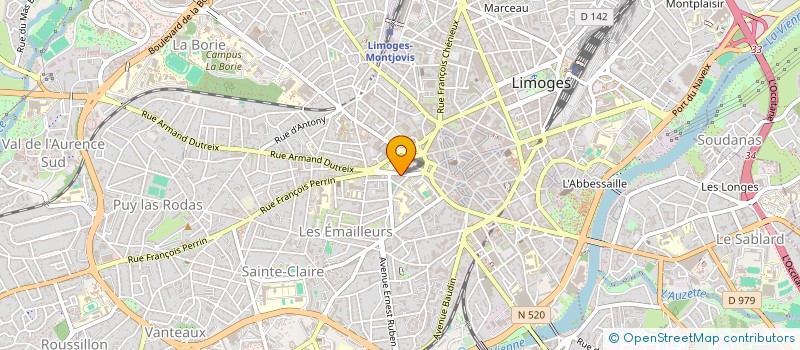 localisation de l'entreprise ENTREPO'RELAIS à LIMOGES