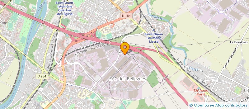 localisation de l'entreprise ENTREPOSAGE GESTION SERVICES à SAINT-OUEN-L'AUMONE