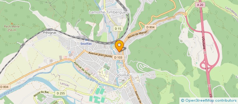 localisation de l'entreprise ENTREPOT 46  SOUILLAC