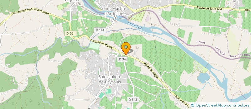 localisation de l'entreprise ENTREPOT  SAINT-JULIEN-DE-PEYROLAS